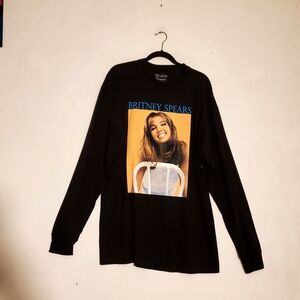 Britney Spears Cotton Long Sleeve Tshirt Tees Shirts Decal Size 1X NWOT